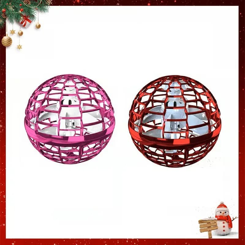 Flying Rotating Hover Ball Toy, Red - View 6