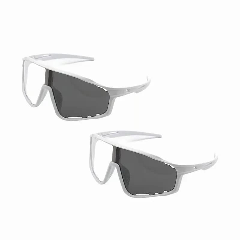 Photochromic UV Protection Sports Sunglasses, Transparent Gray - View 5