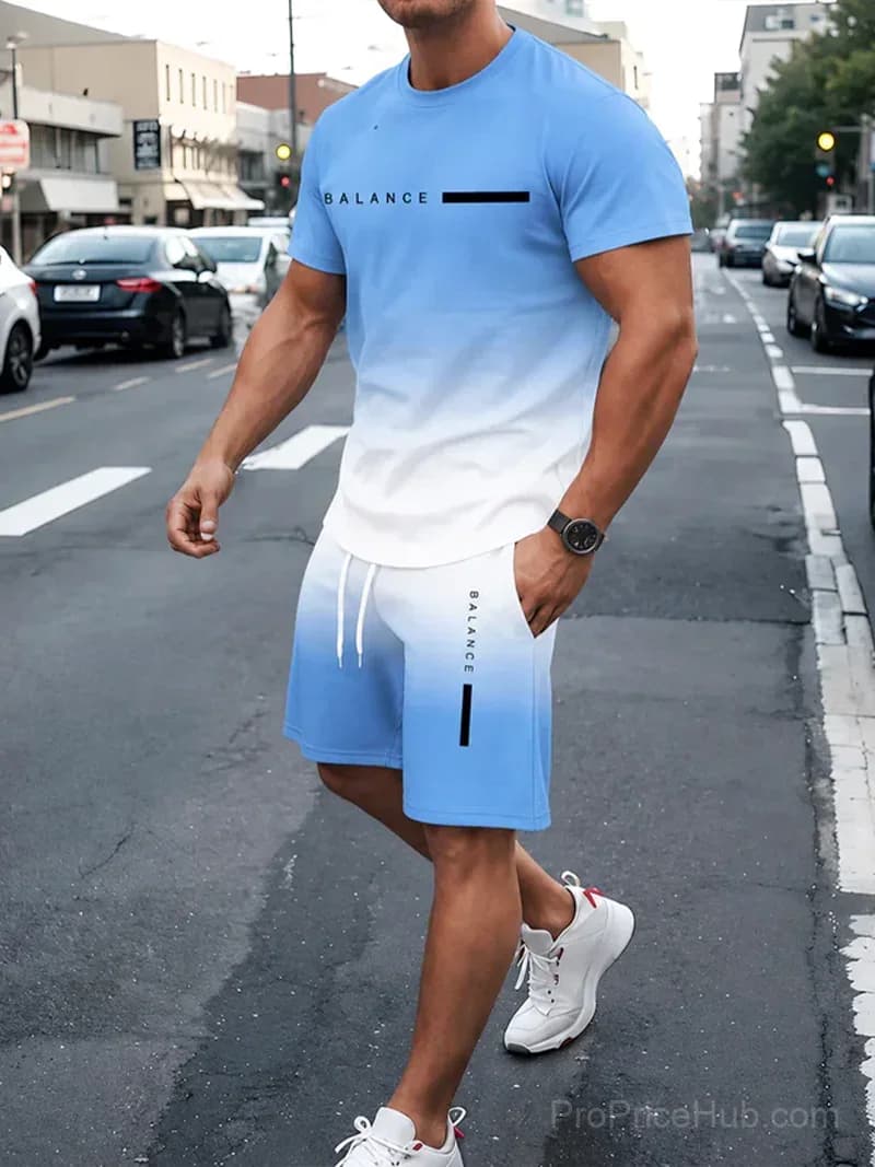 Men's Gradient Fitness 2-Piece Activewear Set - View 11