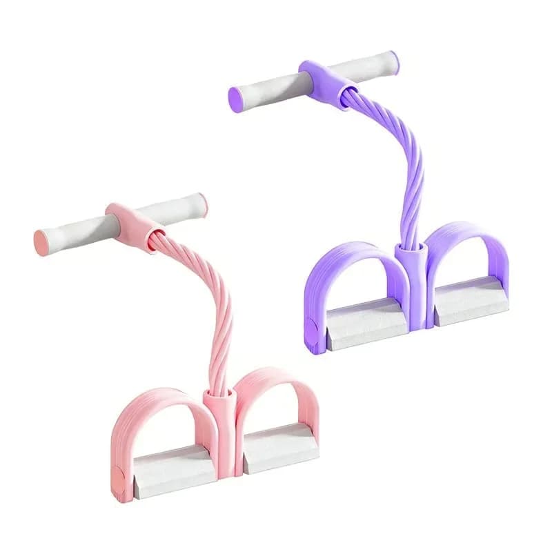 Pink Multifunction Pedal Resistance Band Exerciser - View 5