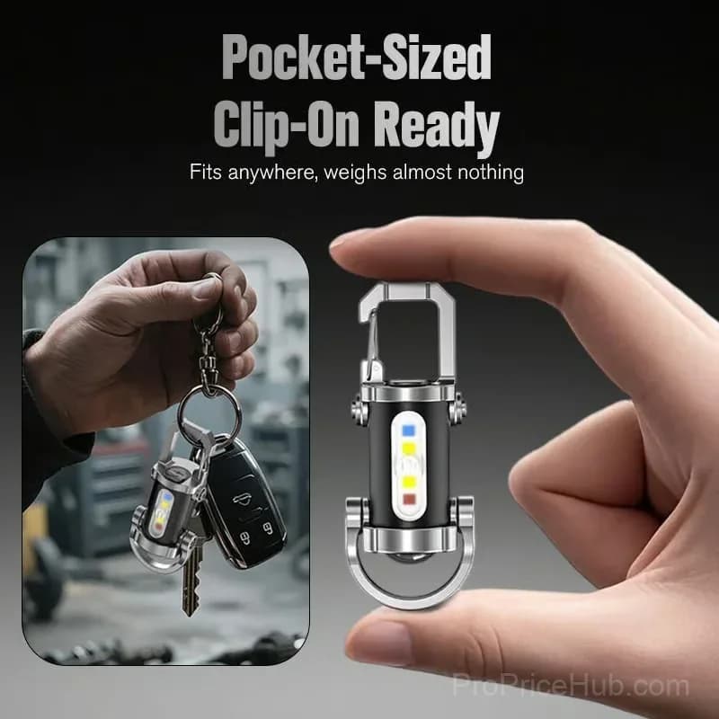 Portable Rechargeable LED Keychain Flashlight, 2-Pack - View 6