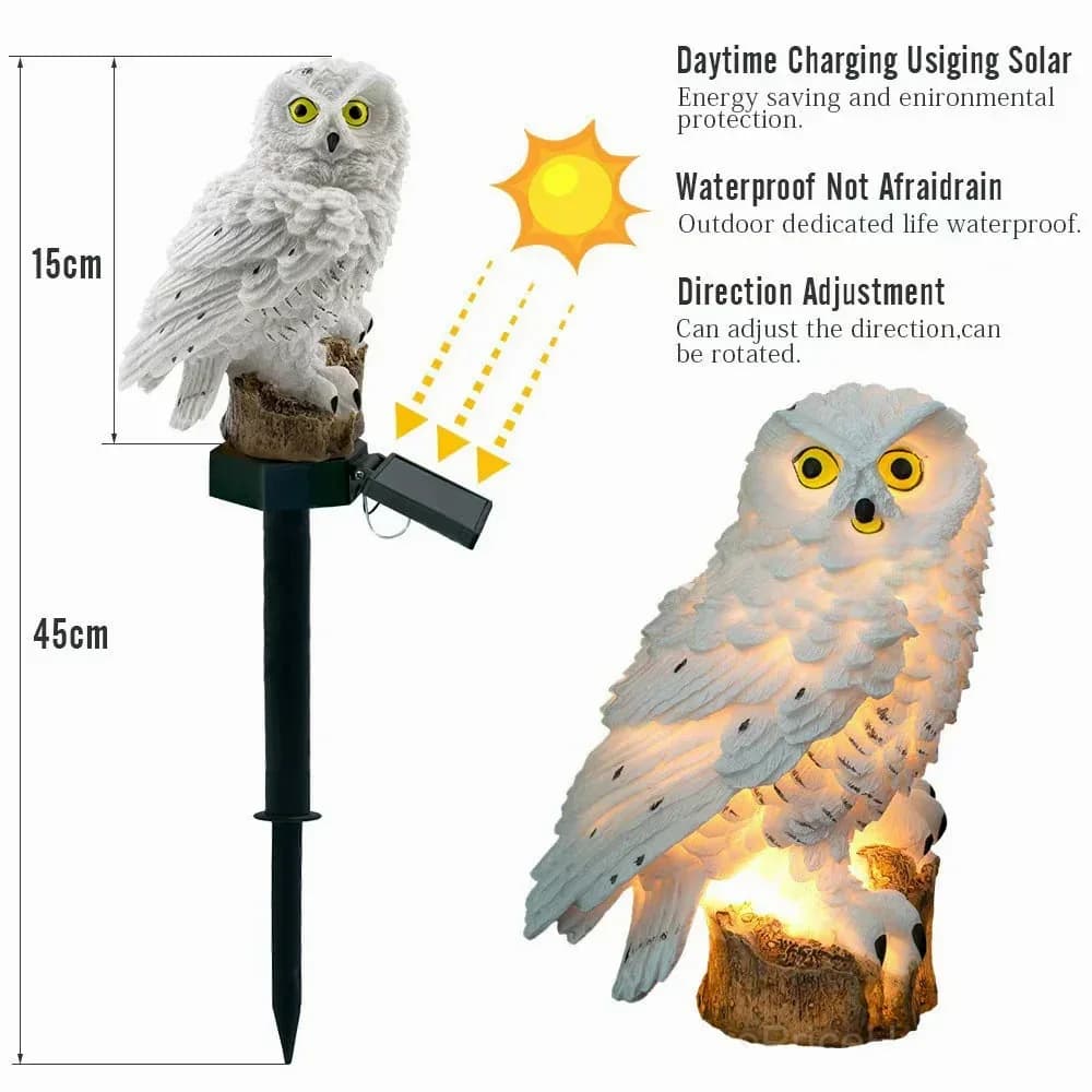 Waterproof Solar Owl Outdoor Decor Light - View 5