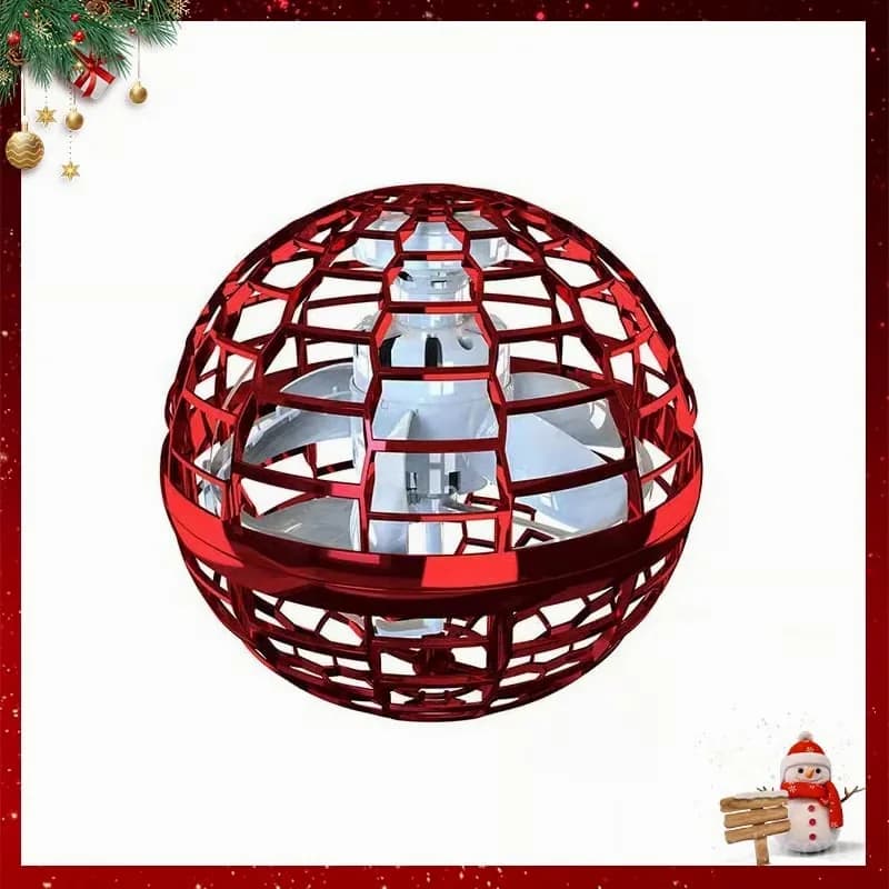 Flying Rotating Hover Ball Toy, Red - View 1