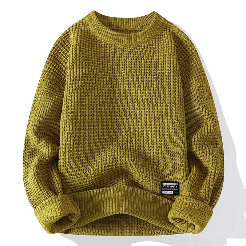 Men's Big & Tall Retro Crewneck Sweater - Thick Knit, Sizes M-3XL - View 10