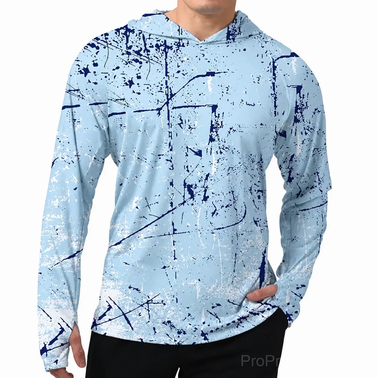 Men's UPF 50+ Swim & Outdoor Sun Hoodie - View 8