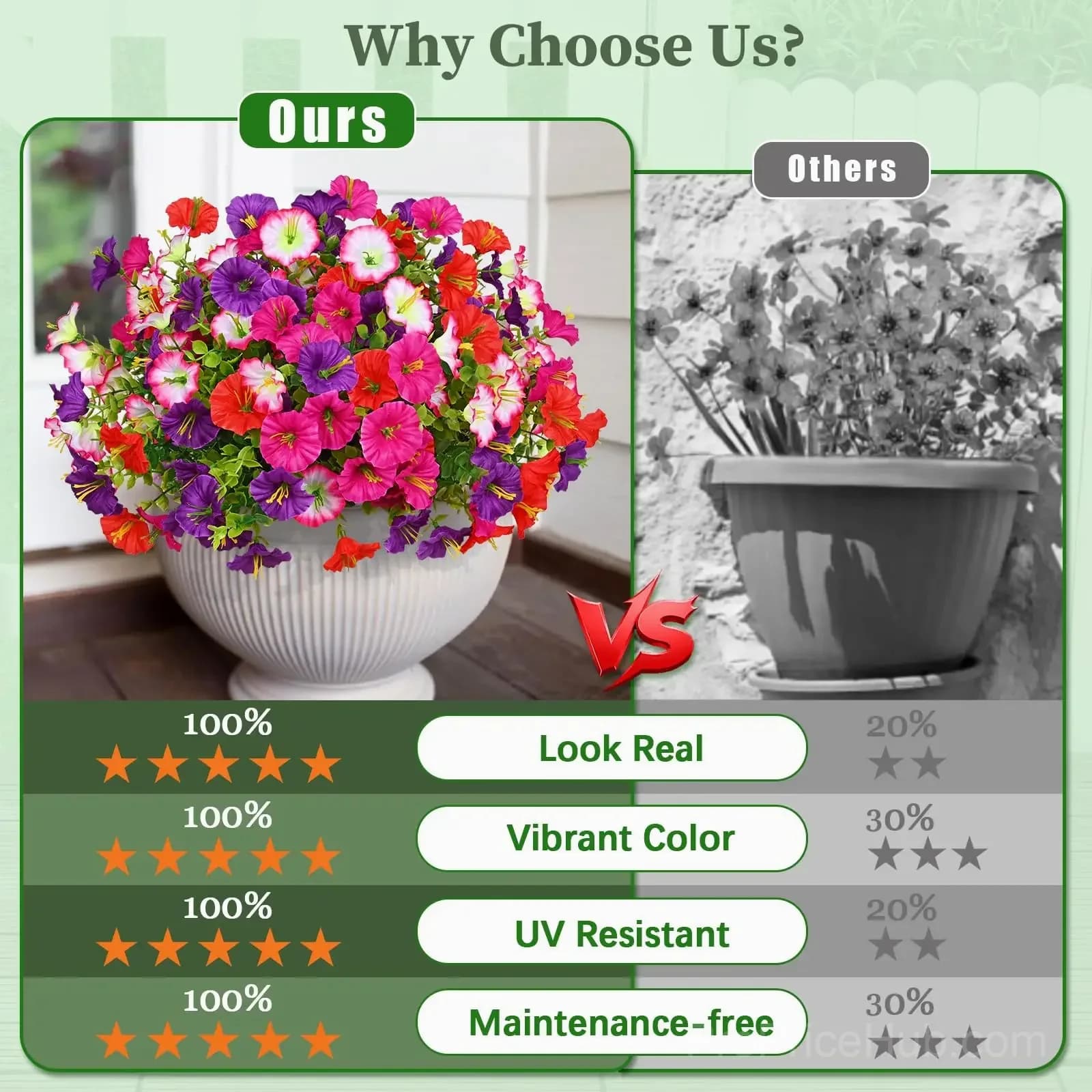 UV Resistant Artificial Petunia Flowers - View 17