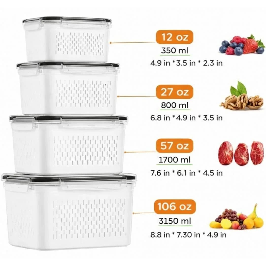 TroveHand Fruit & Vegetable Storage Box Set - View 2