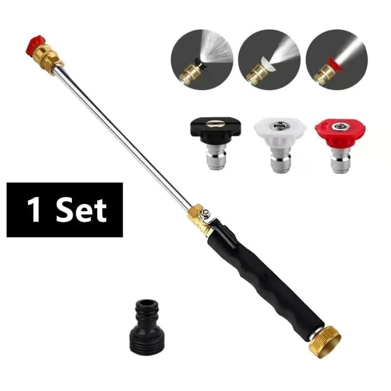 Garden Hose High-Pressure Washer Nozzle Set with 3 Tips - View 1