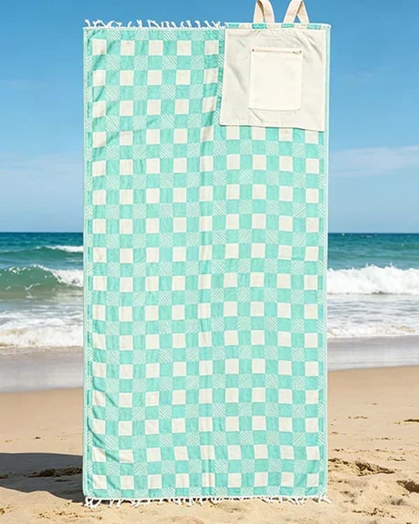 Sand Cloud 2-in-1 Turkish Cotton Towel Bag with Zip Pocket - View 10