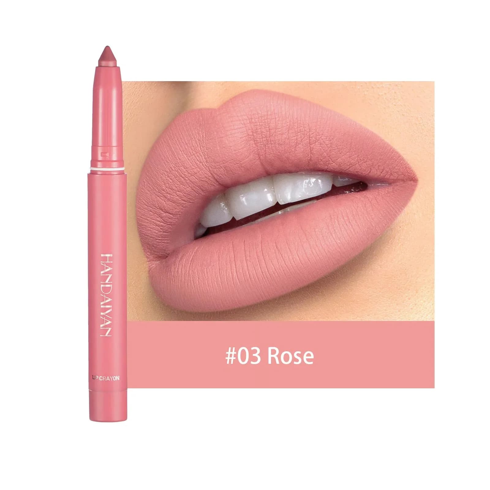 Matte Lipstick Pencil, Rotating & Sharpenable - Apricot - View 5