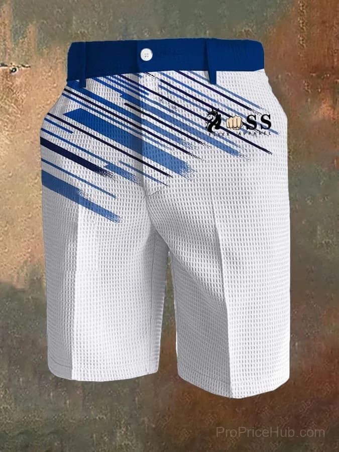 Men's Waffle Knit Zip Pants, Solid Color - View 1