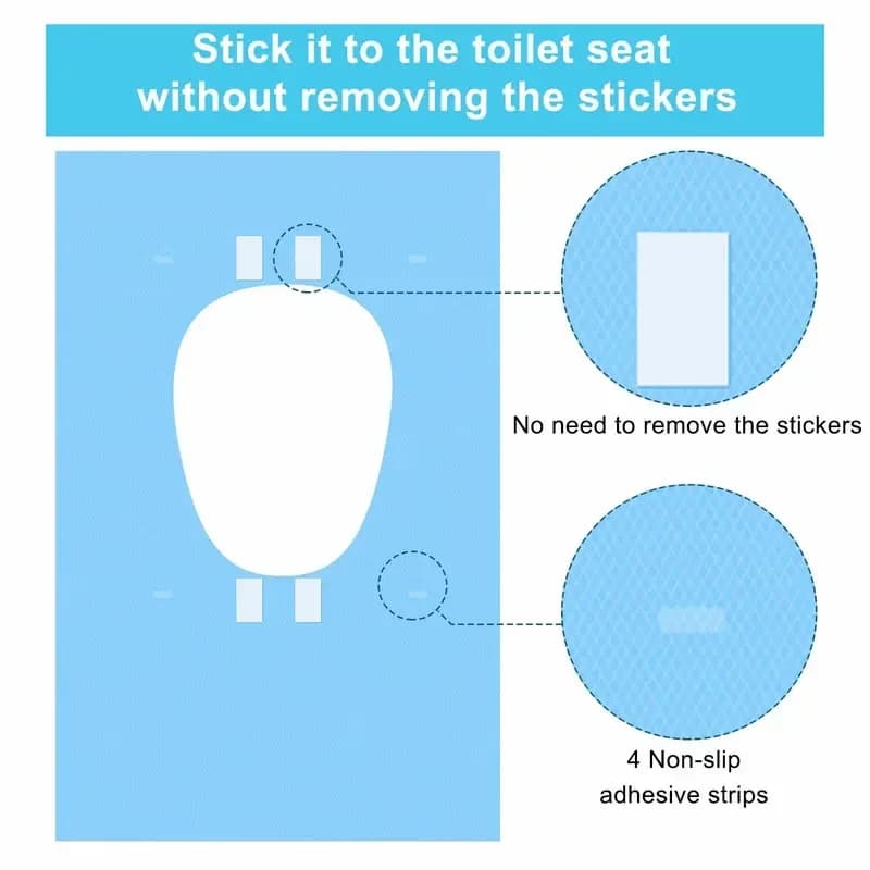 10 Pack Disposable Tear-Free Toilet Seat Covers for Adults & Kids - View 2