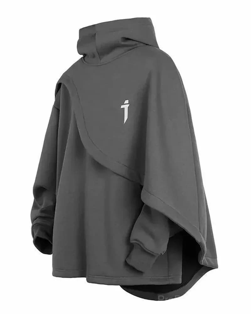 Big & Tall Men's Heavy Industry Fake Two-Piece Hooded Sweatshirt Coat - View 3