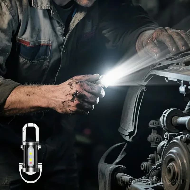 Portable Rechargeable LED Keychain Flashlight, 2-Pack - View 10