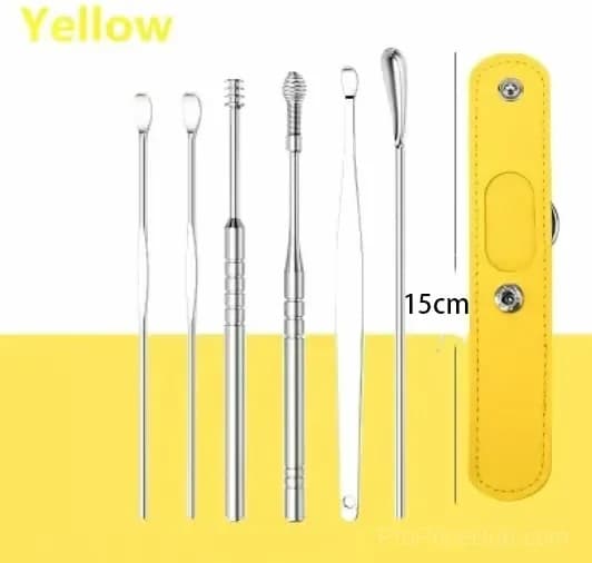 Yellow Ear Wax Cleaner Tool Set for Personal Care - View 1