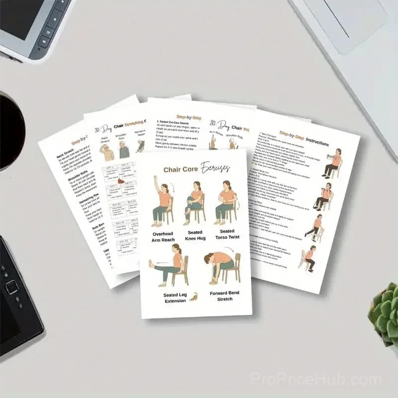 Chair Yoga Weight Loss Spiral-Bound Notebook & Exercise Guide - At-Home Fitness Journal - View 3