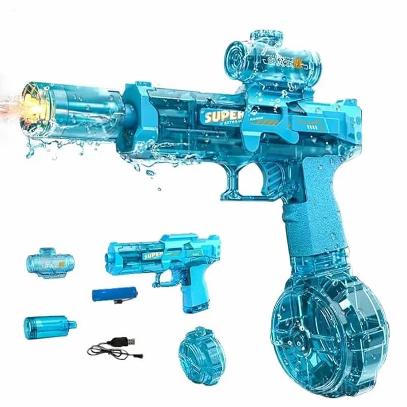 Electric Water Gun - Blue, Black & Red - View 2