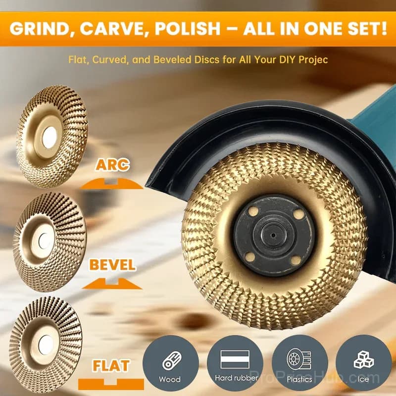 Heavy-Duty Wood Carving Disc Set (3PCS) - View 3