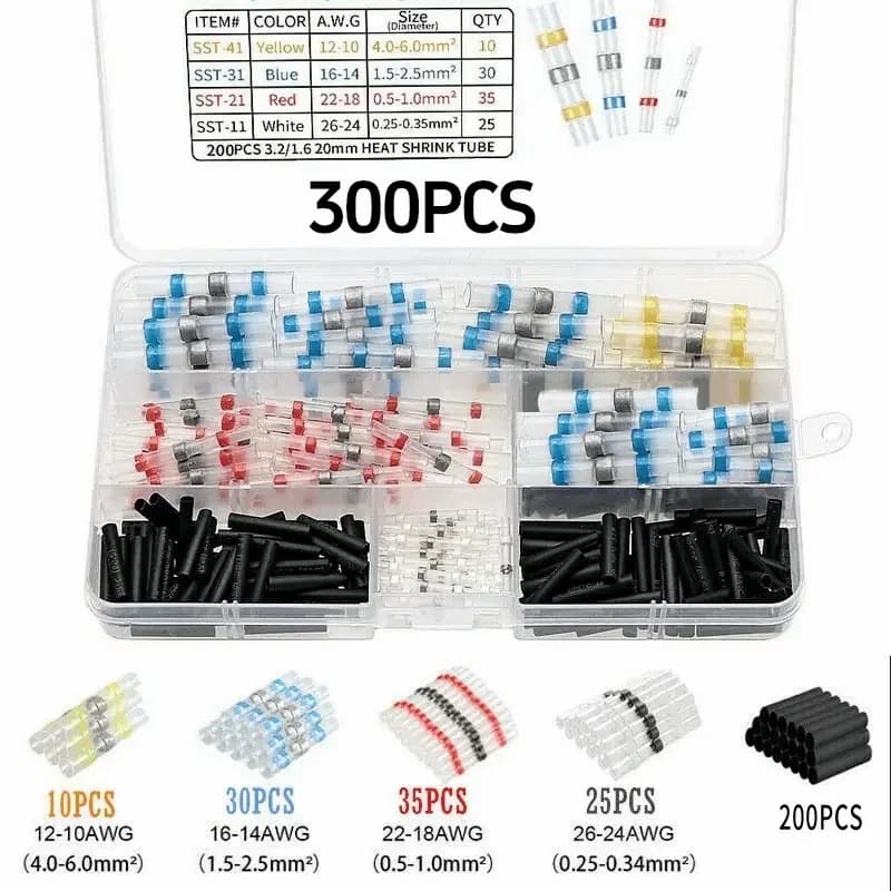 300-Piece Waterproof Solder Wire Connector Kit - View 1