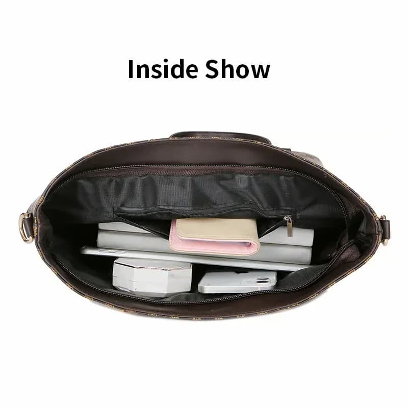 6-in-1 Printed Mother & Baby Shoulder/Crossbody Bag Set, Black - View 3