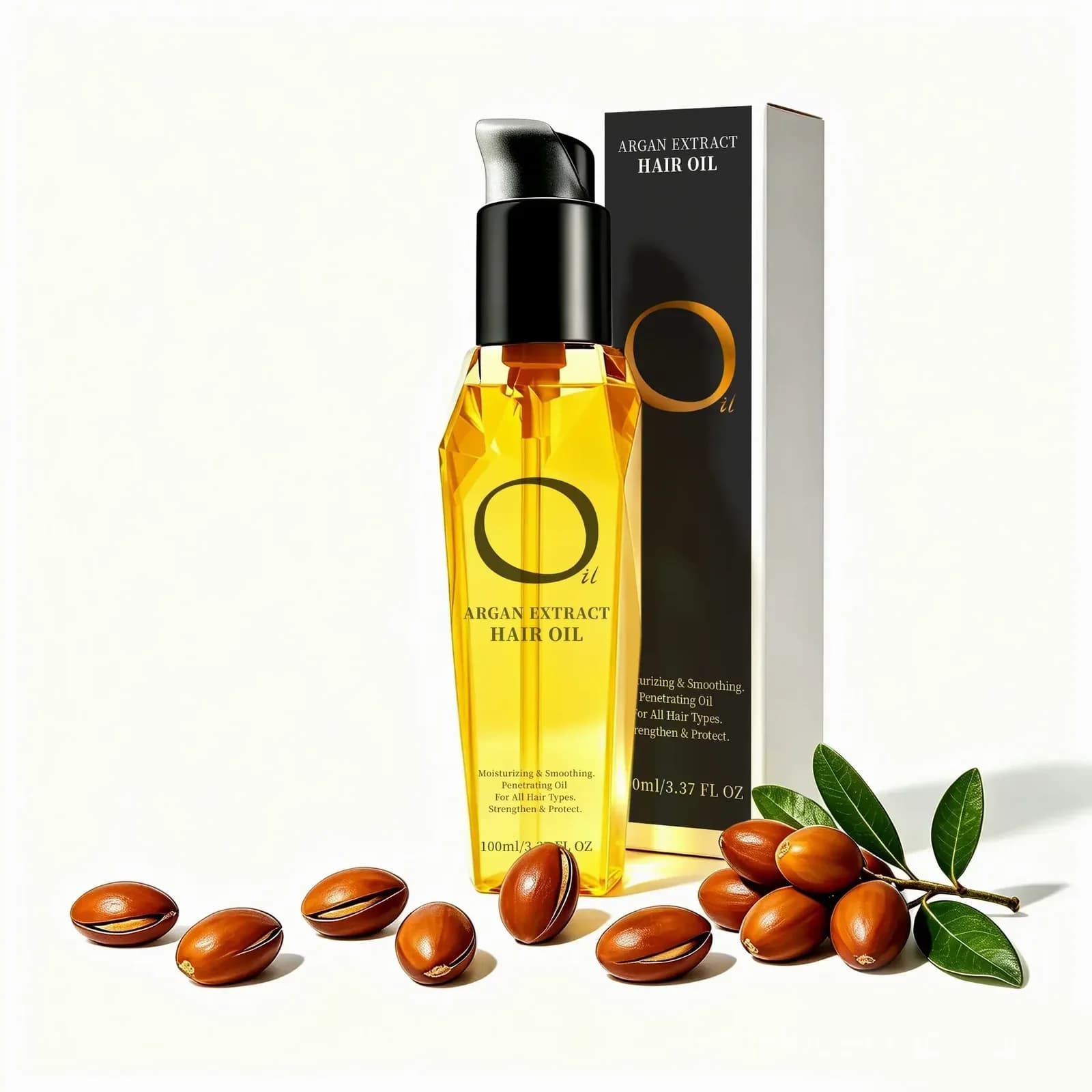 Argan & Coconut Hair Oil 100ml - Lightweight Non-Greasy Serum for Smooth Shine - View 2