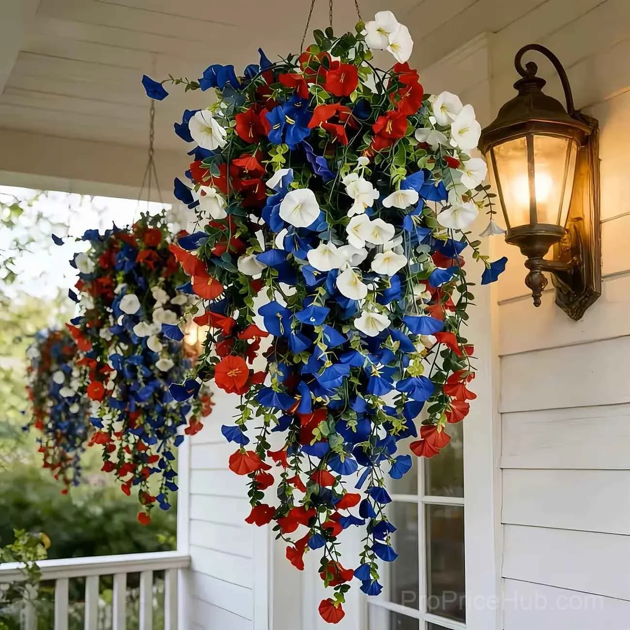 Patriotic Hanging Flower Baskets for America’s 250th Anniversary - View 6