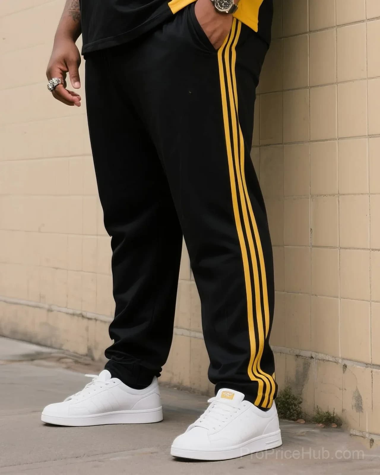 Plus Size Men's Daily Leisure Sports Style Pants - View 3
