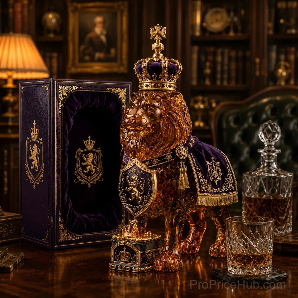 Collectible Crown 87th Anniversary Royal Lion Whiskey Bottle - View 5
