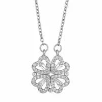 Transformable Lucky Heart Clover Pendant Necklace - View 10