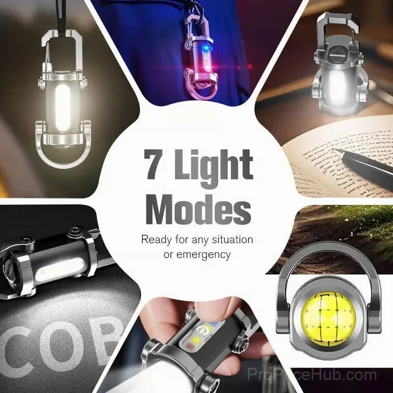 Portable Rechargeable LED Keychain Flashlight, 2-Pack - View 5