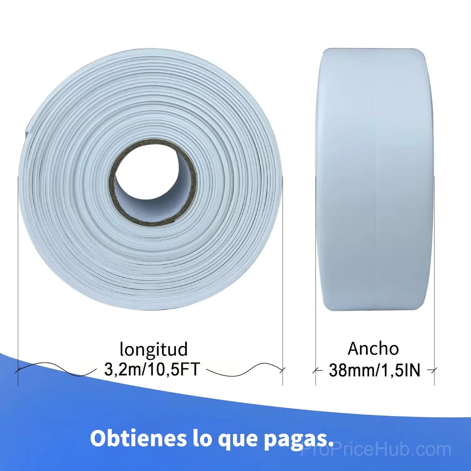 Self-Adhesive Waterproof Sealing Tape, White, 3.2m x 2.2cm - View 3