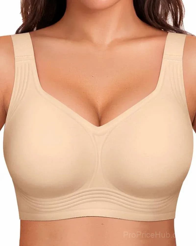 Comfortable Wireless Full Coverage Jelly Smoothing Bra - View 16