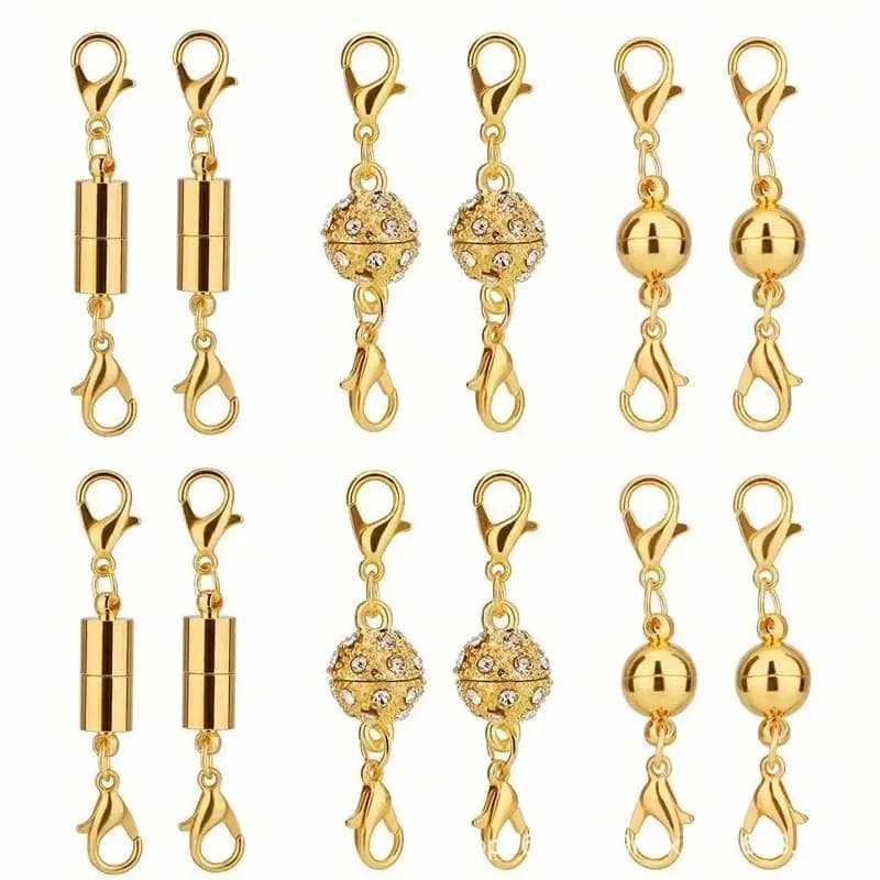 Magnetic Necklace Clasps and Closures, Mixed Set, 12 Pcs - View 7