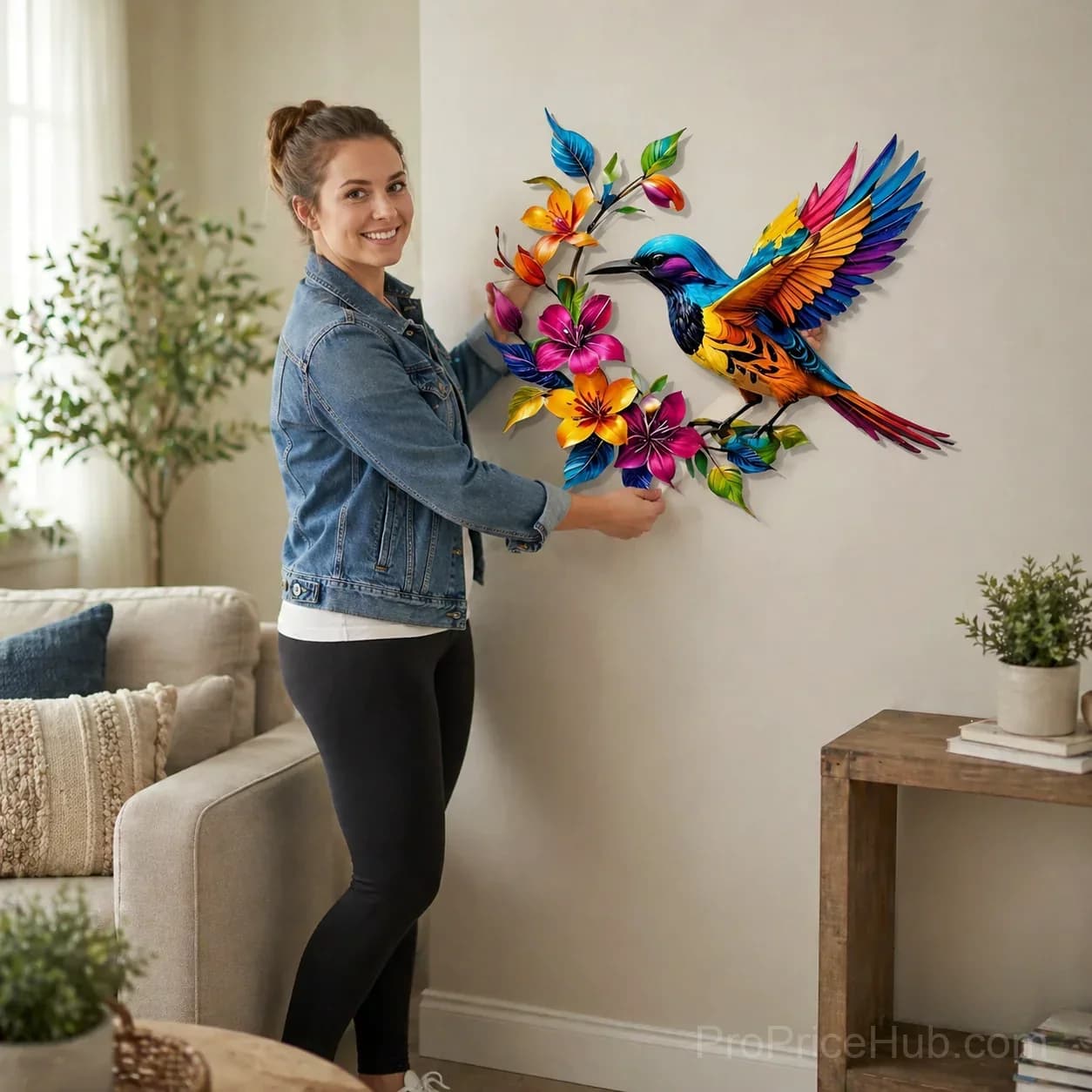 Hummingbird Bloom Metal Garden Wall Art - View 16
