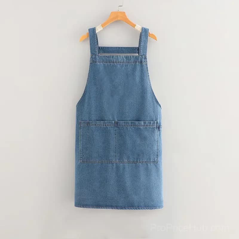 Adult Jour Lightweight Cotton Apron with Pocket & Waist Strap - View 1
