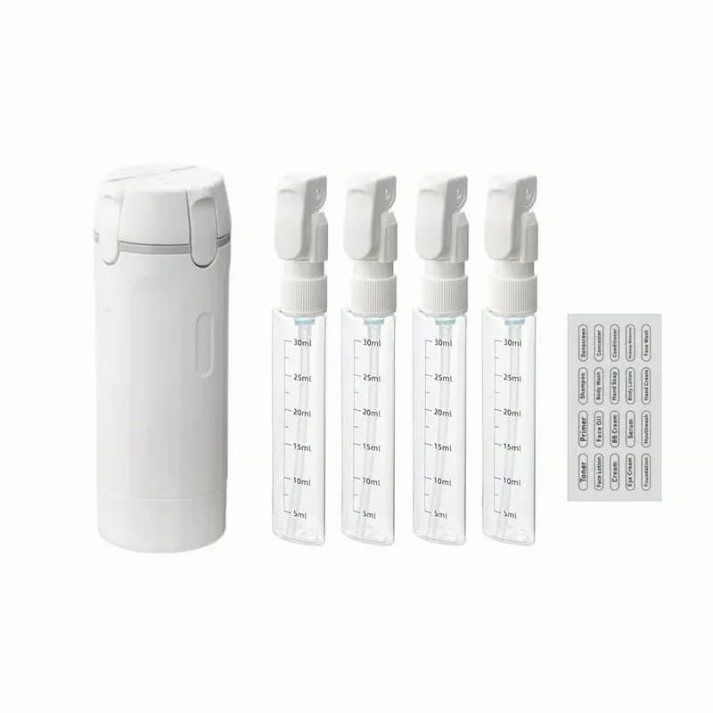 4-in-1 Leakproof Rotatable Travel Dispenser Set, Green - View 5