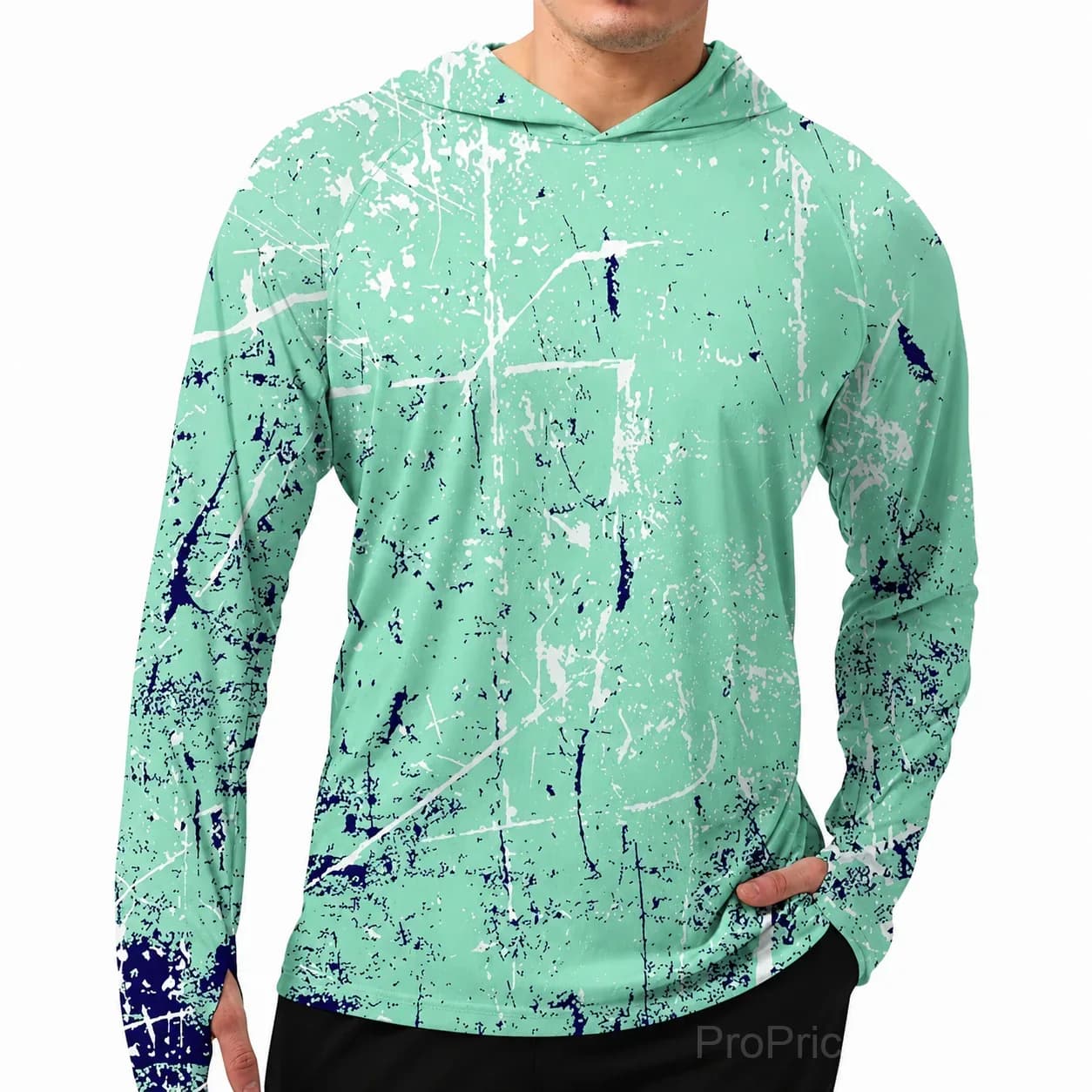 Men's UPF 50+ Swim & Outdoor Sun Hoodie - View 9