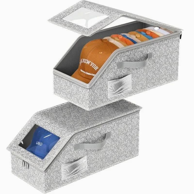 Stackable Hat Storage Boxes for Baseball Caps - View 1
