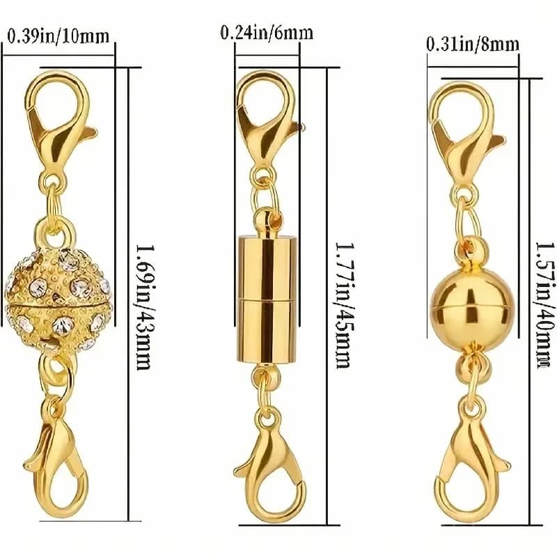 Magnetic Necklace Clasps and Closures, Mixed Set, 12 Pcs - View 9