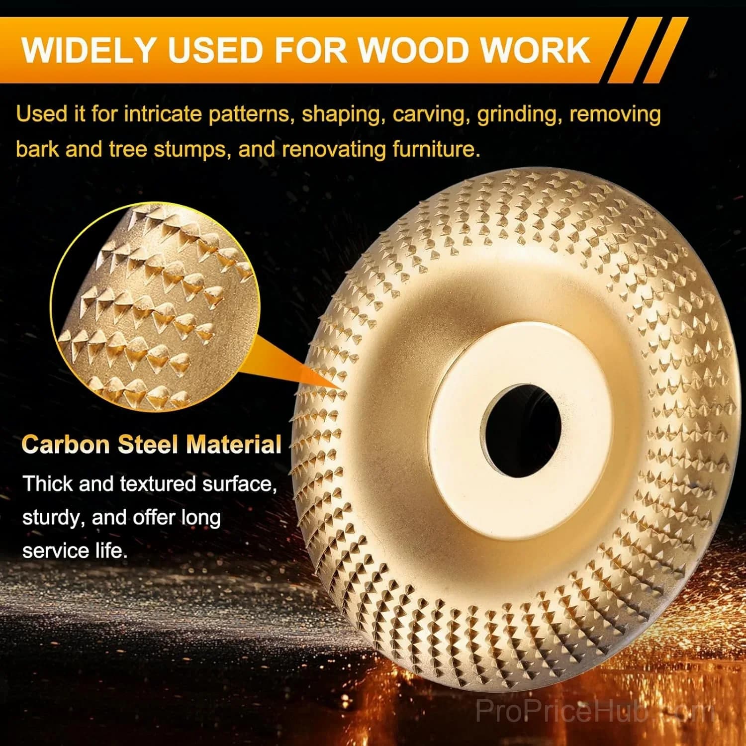 3-Piece Wood Carving Disc Set - View 5