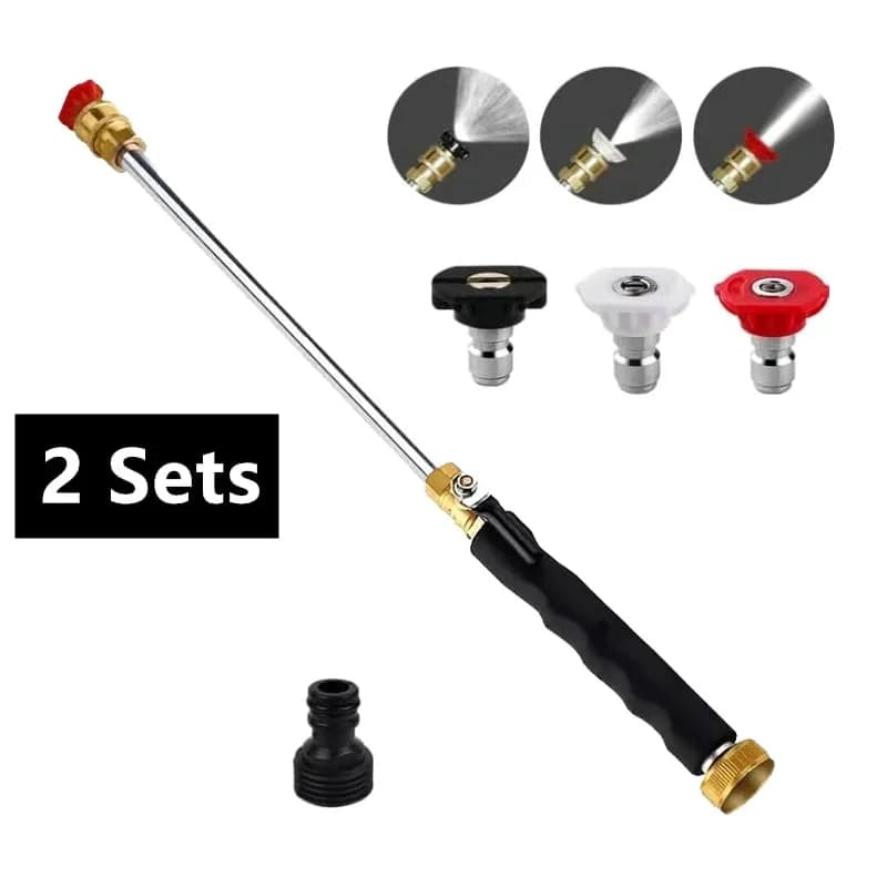 Garden Hose High-Pressure Washer Nozzle Set with 3 Tips - View 2