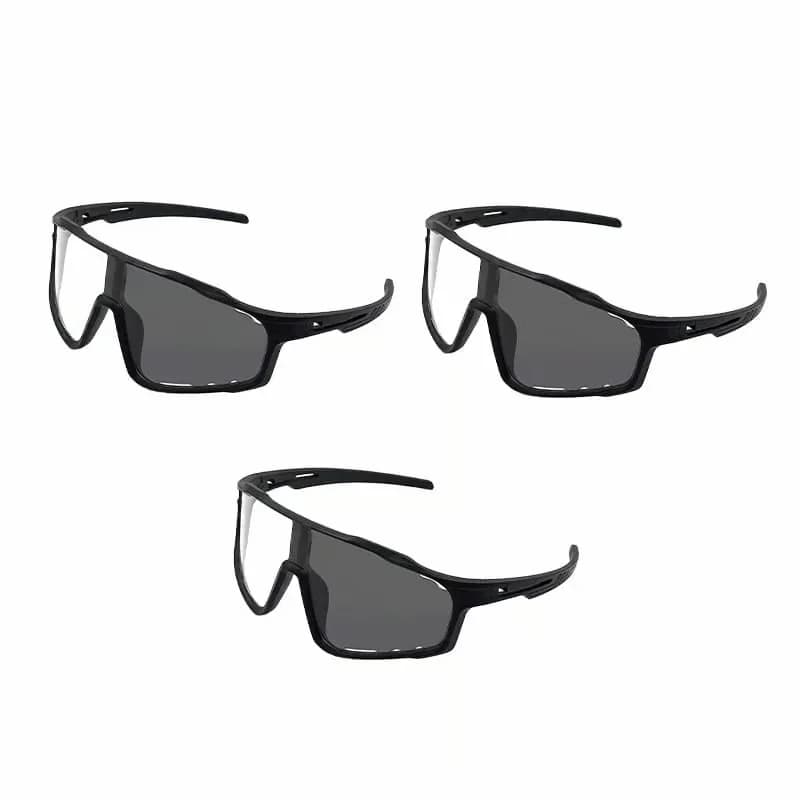 Photochromic UV Protection Sports Sunglasses, Transparent Gray - View 9