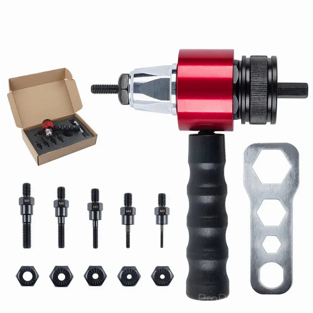 M3-M8 Electric Rivet Gun Adapter Kit - View 1