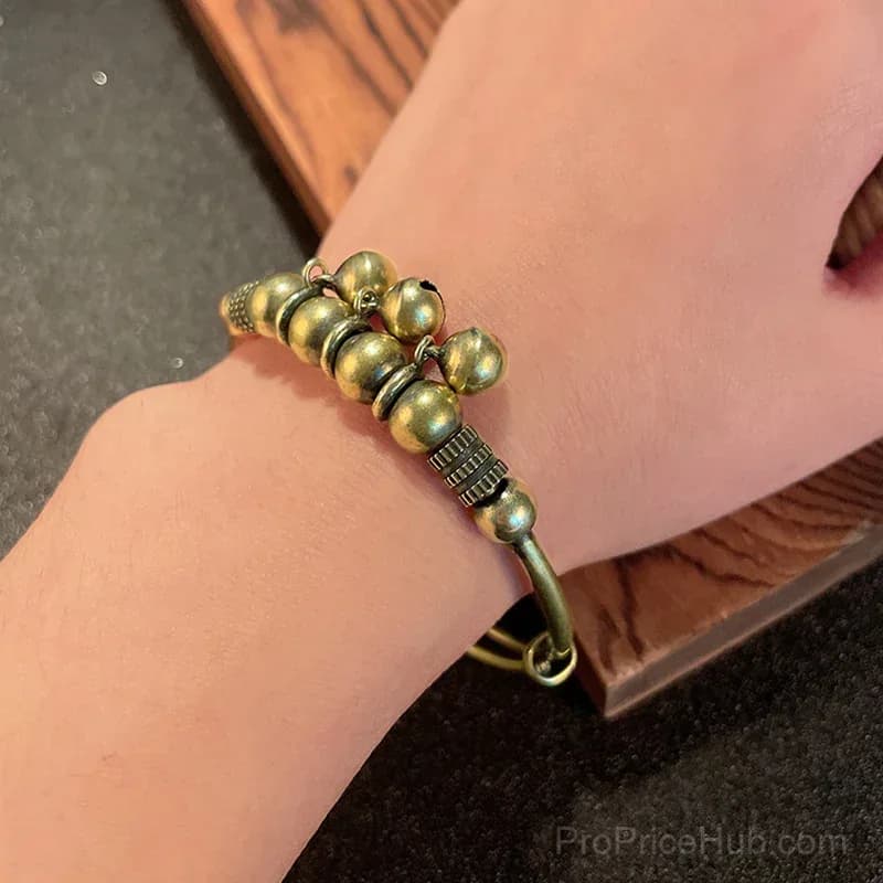 Push-Pull Adjustable Bell Bangle Bracelet - View 5