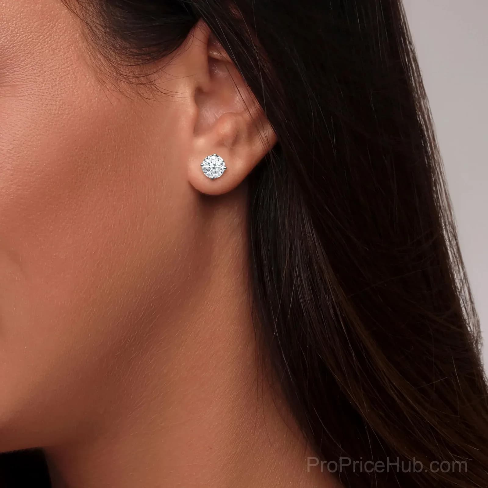 Classic 4-Prong Moissanite Earrings - View 7