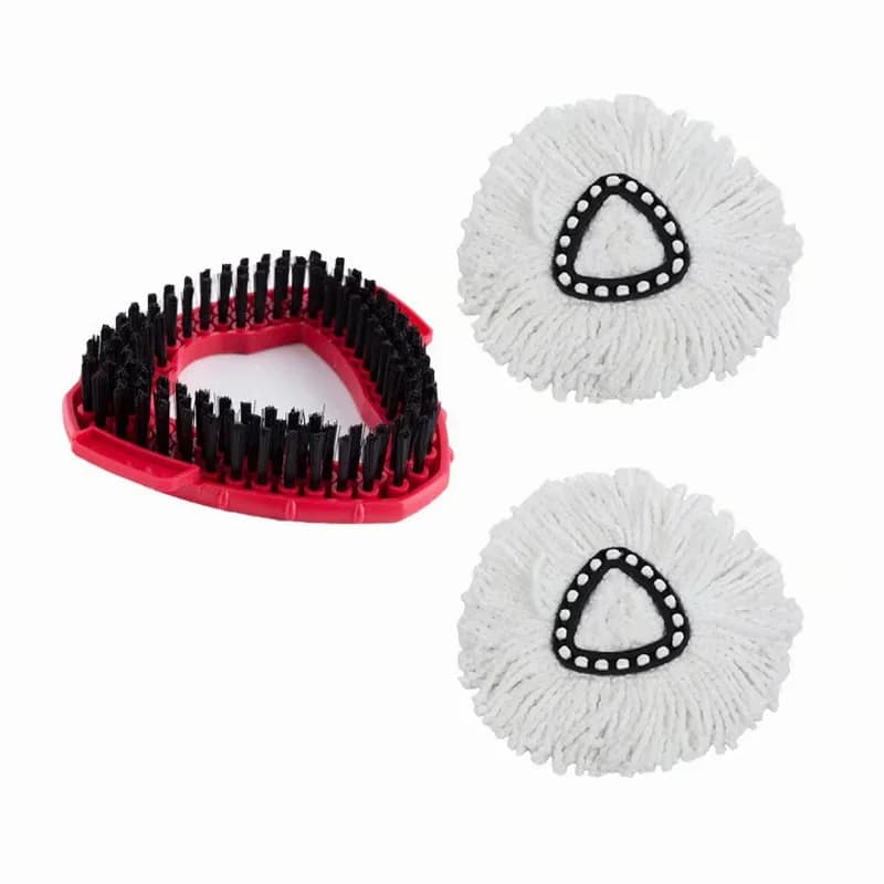 Triangular Rotating Floor Mop Head Brush, White - View 3
