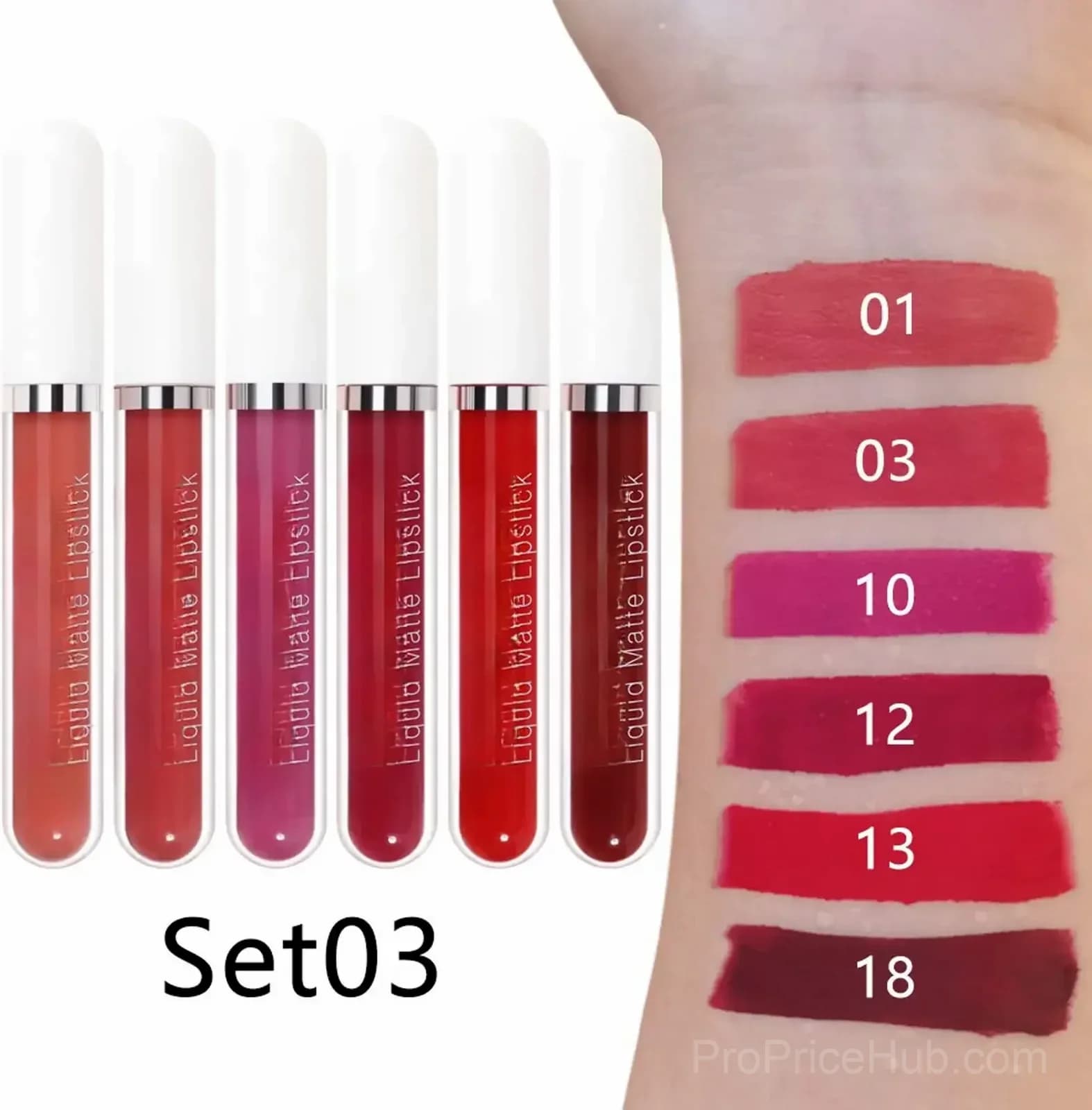 10-Piece Liquid Matte Lipstick Set, Long-Lasting 24H Waterproof Lip Gloss - View 2