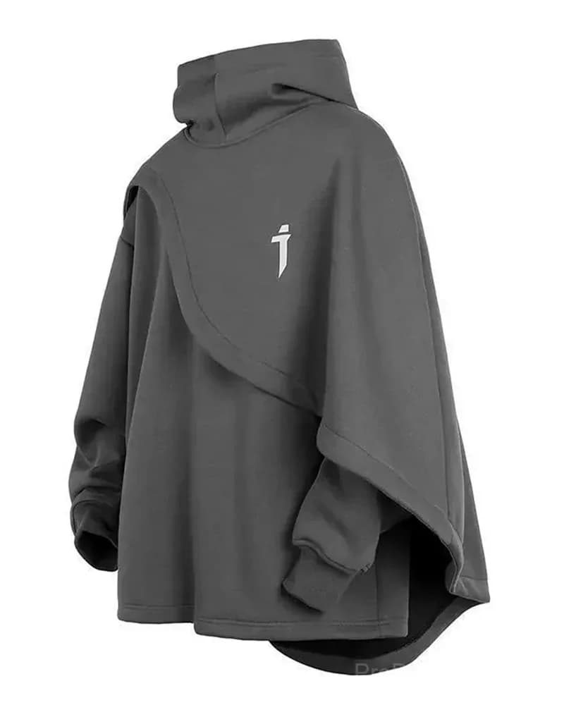 Big & Tall Men's Heavy Industry Fake Two-Piece Hooded Sweatshirt Coat - View 1