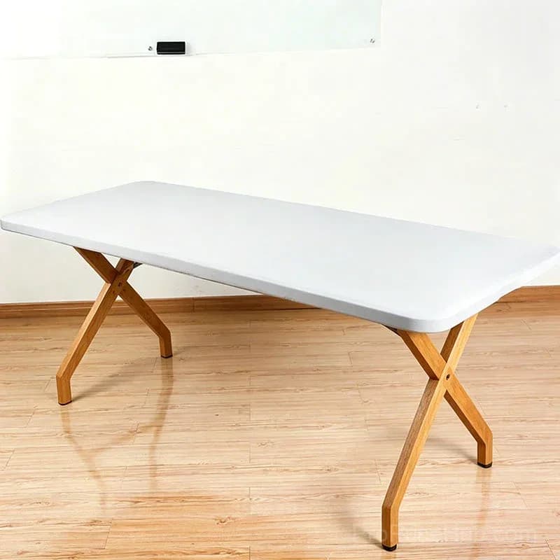 Stretch Fabric Table Top Cap Cover – Elastic Edge, Waterproof, Reusable - View 12