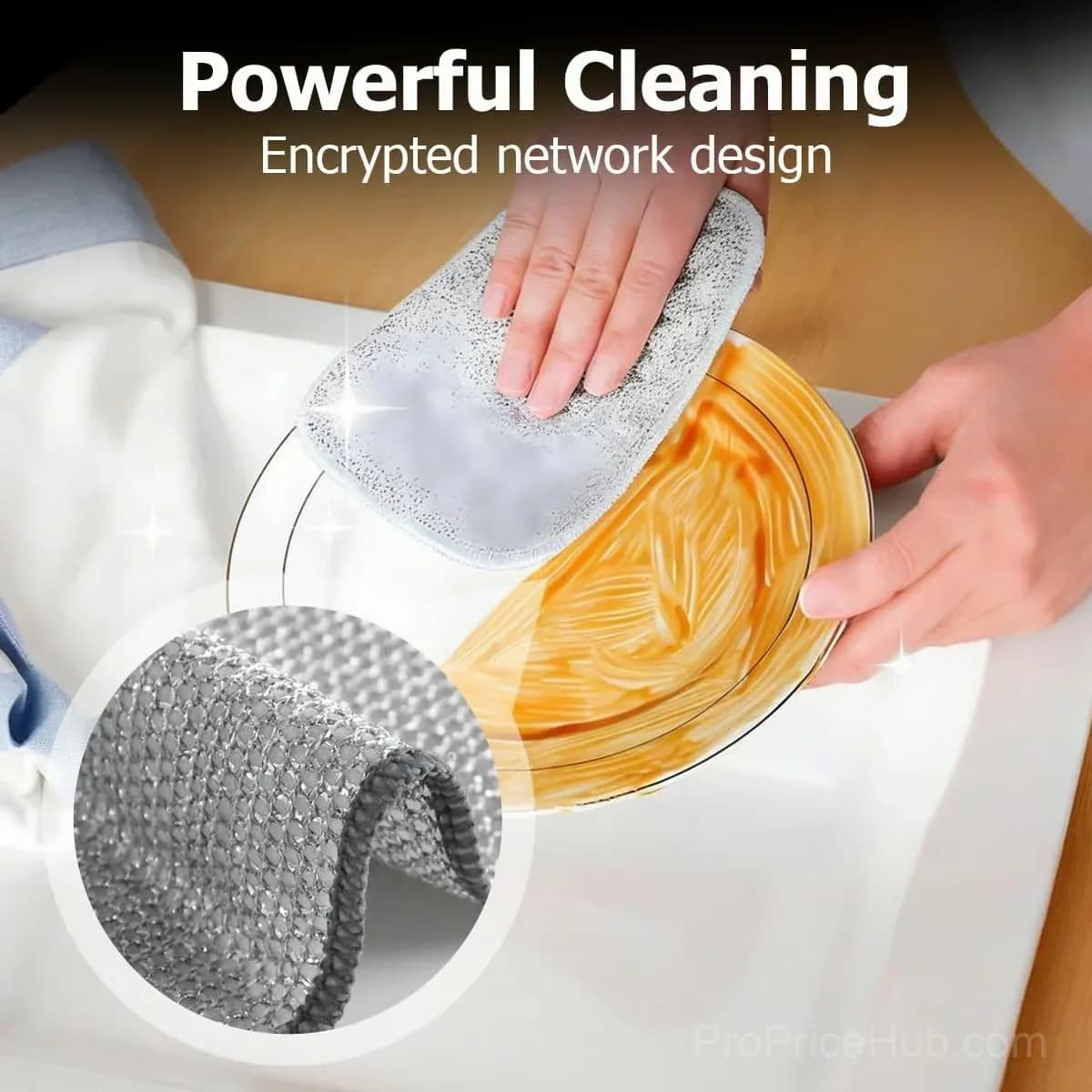 5-Pack Double-Sided Non-Scratch Steel Wire Scrubber Cloths - View 2